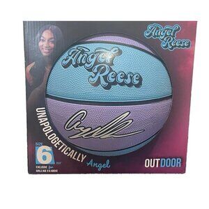 Angel Reese Signature Outdoor Basketball Size 6 28.5" Youth Girls Purple/Teal